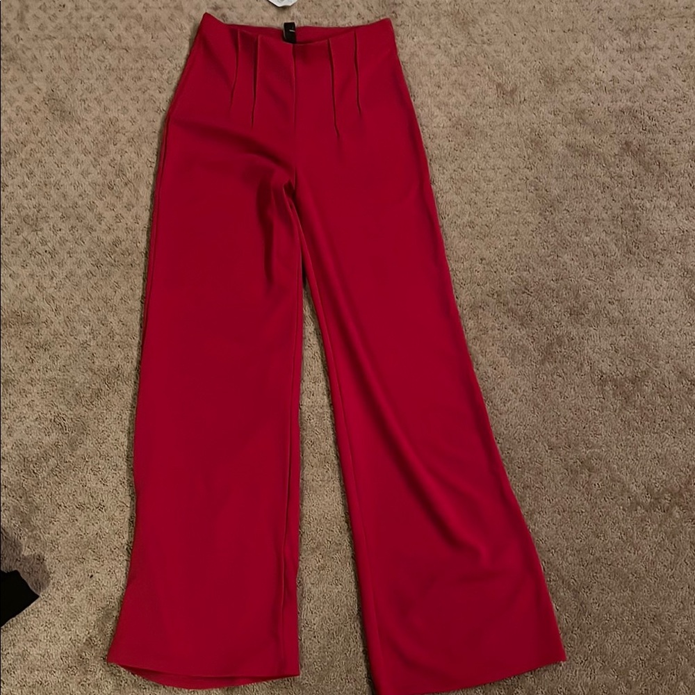 Windsor Bold Red Wide Leg Pants